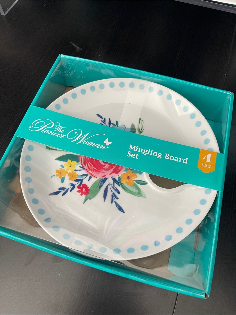 The Pioneer Woman Mingling Board Set (4 Pieces) - Pink Floral